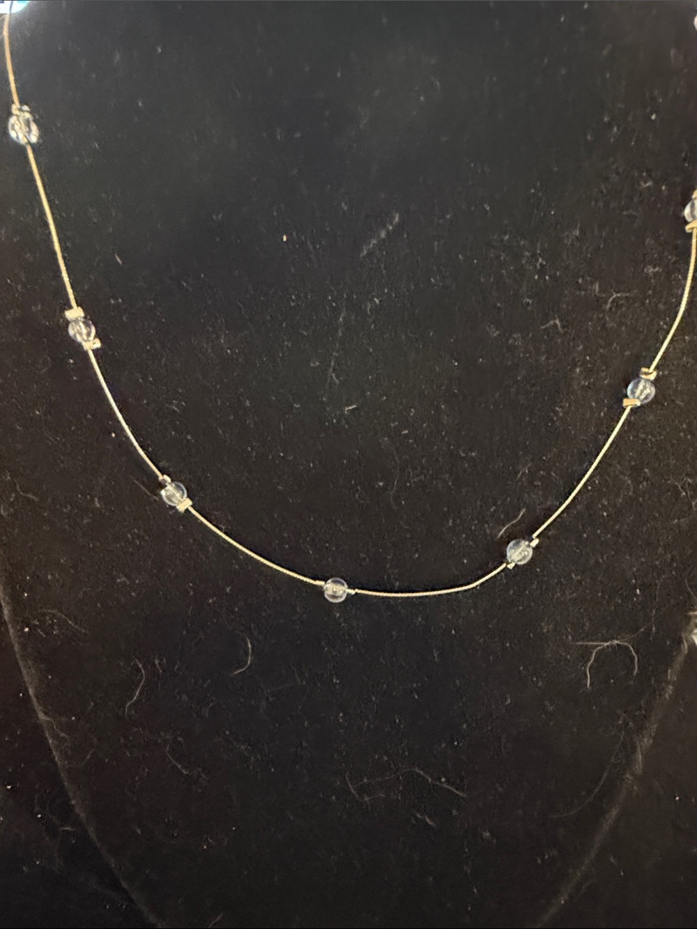 LC Lauren Conrad Clear Bead and Gold-Tone Station Necklace